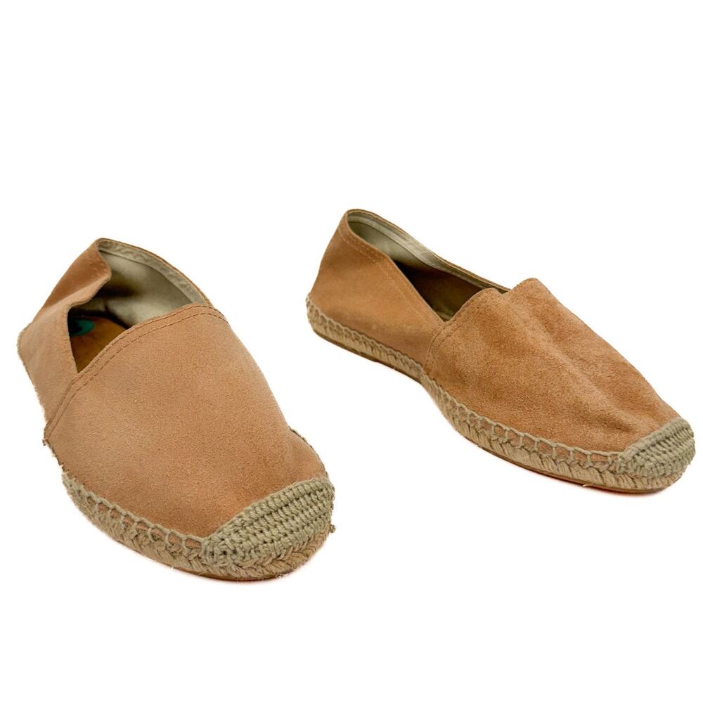 maypol Pink Suede Leather‎ Espadrille Flats Sz 8 Lightweight Soft Comfort Boho